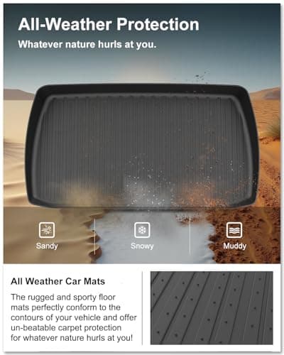 KIWI MASTER Cargo Mat for 2018-2026 Honda Odyssey, Custom Fit All Weather Rear Cargo Liner, Heavy Duty TPE Tray Trunk Mat, Black — view 2