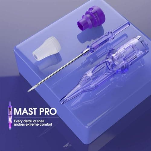 Mast Pro Tattoo Cartridges 20Pcs Disposable Needles Bugpin Flat 5F - 0.3MM — view 3