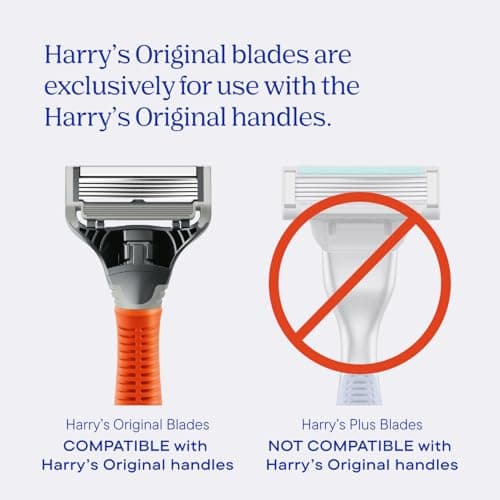 Harry's Original Razor Blades for Men - 10 Count - Premium Razor Blade Refill Cartridges - German Engineered — view 2