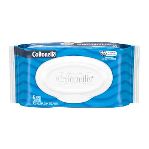 Cottonelle Fresh Care Flushable Wet Wipes, Adult Wet Wipes, 1 Flip-Top Pack, 42 Wipes per Pack (42 Total Flushable Wipes)