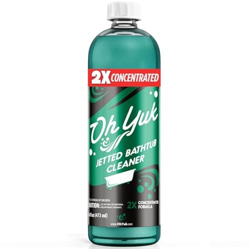 Oh Yuk Jetted Tub Cleaner 2X Concentrated – Deep Cleaning Jetted Bathtub & Jacuzzi Cleaner for Tub Systems with Jets – Removes Buildup – 16 fl oz