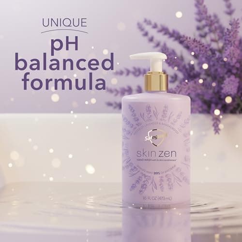 Safeguard Liquid Hand Soap, Skin Zen, Washes Away 99% Bacteria, Made with Natural Moisturizers & 2X Skin Conditioners, Safeguarding Families, PH Balanced Formula, Lavender & Sandalwood Scent, 16 oz — view 5