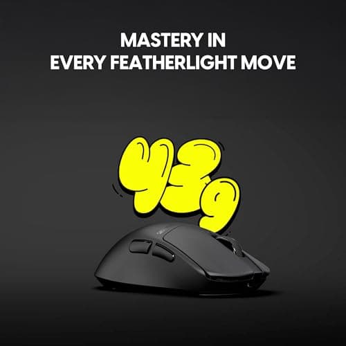Pulsar Crazylight X3 LHD Mini Wireless Gaming Mouse, 43g Ultra Lightweight, 8K Polling Ready, 32K DPI Optical Sensor, for Left Hand, 8K Dongle Included, Jet Black — view 2