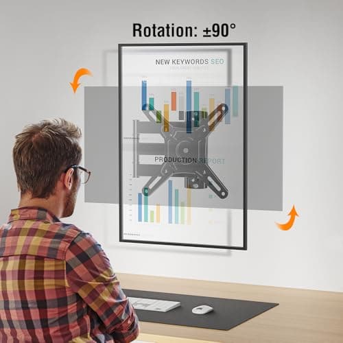 ELIVED Full Motion TV Monitor Wall Mount for Most 14-42 Inch LED LCD Flat Screen TVs & Monitors, Swivel Tilt Extension Rotation TV Mount Bracket Max VESA 200x200mm, up to 44 lbs