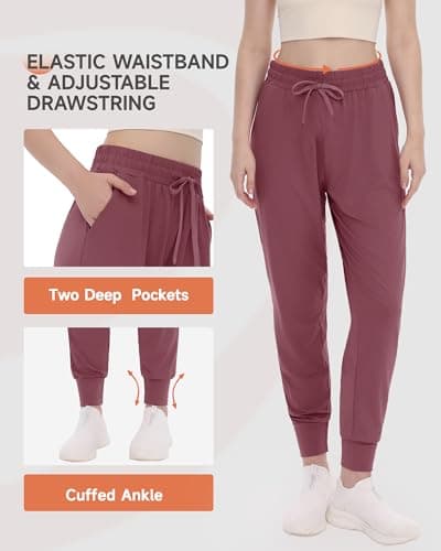 GAYHAY Joggers for Women with Pockets - Womens Sweatpants Lightweight Yoga Lounge Pants for Athletic Workout Gym Running — view 3