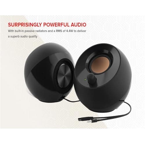 Creative Labs Pebble 2.0 Channel Computer Stereo Speakers - Black — view 2