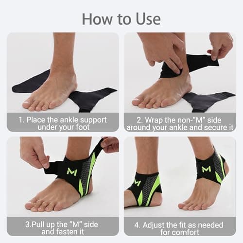 Lightweight Ankle Brace for Men & Women, Adjustable Ankle Support with Compression, Breathable Lightweight Stabilizer for Sprain Recovery & Daily Protection — view 2