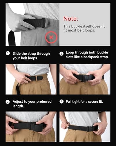 CHAOREN Tactical Belt Men - 1.5" Nylon Stretch Military Mens Belt - Quick Release for Work Heavy Duty