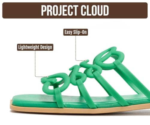 Project Cloud Womens Flat Sandals, Non Slip Dressy Sandals for Women (Lisa) — view 2