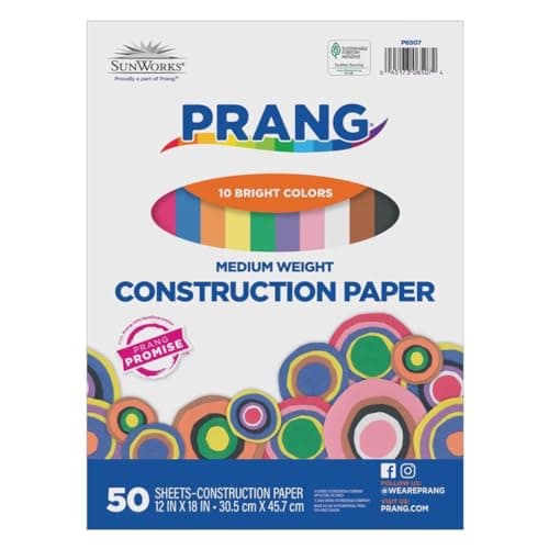Prang (Formerly SunWorks) Construction Paper, 10 Assorted Colors, 12" x 18", 50 Sheets — view 2