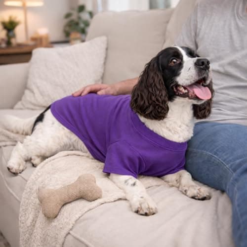 Lovelonglong Pet Clothing Dog Costumes Basic Blank T-Shirt Tee Shirts for Small Dogs Purple XS — view 8