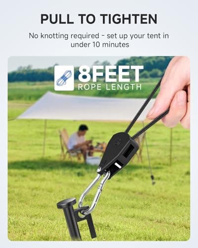Fondwell 1/8" Small Ratchet Strap Mini Tarp Tie Down Grow Light Rope Hanger — view 3