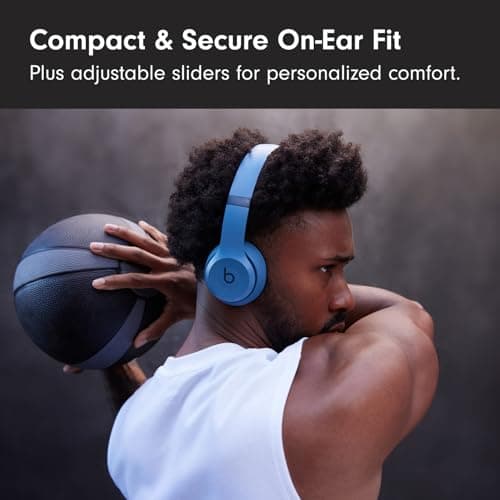 Beats Solo 4 - Wireless On-Ear Bluetooth Headphones, Up to 50-Hour Battery Life, Ultra-Lightweight Comfort, Powerful and Balanced Sound, Apple & Android Compatible - Slate Blue — view 2