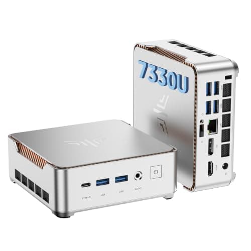 KAMRUI Pinova P2 AMD Ryzen 7330U(Beats R2544/3500U/10110U)Mini PC 16GB RAM 256GB SSD, Up to 4.3GHz, 4C/8T, 8MB L3 Smart Cache Mini Computers,Triple 4K Display for Home/Business Mini Desktop Computers