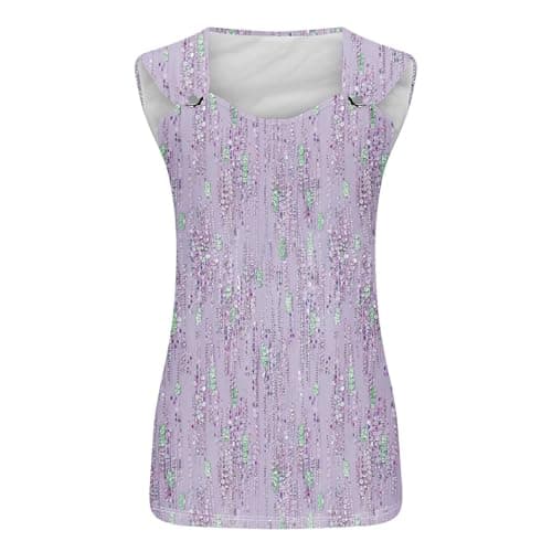 Tank Tops for Women Loose Fit Fashion Printed Shirts Plus Size Casual Sleeveless Tops Summer Crewneck T Shirts — view 2