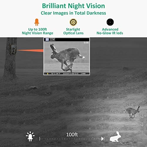 GardePro E8 WiFi Trail Camera (Non-Cellular), 48MP Photos, 1296P HD Videos, 120° Detection Angle with 0.1s Triple-PIR Motion Detection up to 100 ft, No-Glow Night Vision — view 5