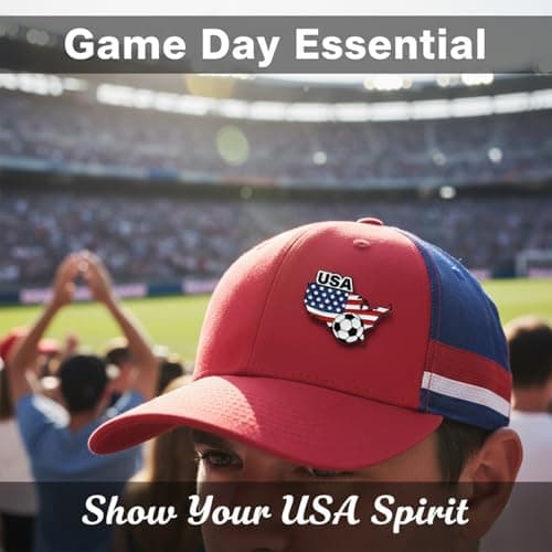 4 PCS World Cup Soccer Pins 2026 Patriotic American Flag Pins for Bags Backpack Jersey Fan Gear World Cup Collectible Soccer Pin 2026 Game Day Accessories for Football Fans Team Spirit — view 4