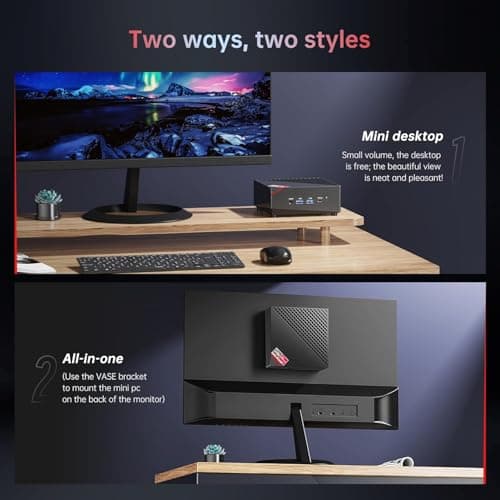 KAMRUI Mini PC, AM06PRO Win-11Pro AMD Ryzen 5 5500U(6C/12T, up to 4.0 GHz), Mini Computer 16GB DDR4 512GB M.2 2280 SSD, Small Pc Support 2.5 Inch HDD Dual Ethernet HDMI/Type-C/Wifi5/BT4.2 — view 6