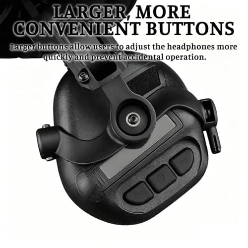 Tactical Shooting Headset with U94 PTT Noise Reduction & Sound Pickup Ear Protection，Dual-Use Helmet Compatible Design(Cb) — view 3