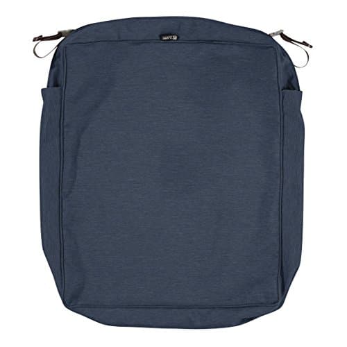 Classic Accessories Montlake Patio Fade Safe Seat Cushion Slip Cover, Heather Indigo 23" Wx25 Dx5 T