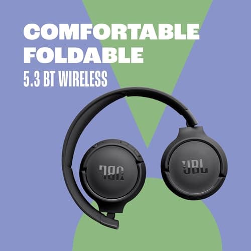 JBL Tune 520BT - Wireless On-Ear Headphones, Up to 57H Battery Life and Speed Charge, Lightweight, Comfortable and Foldable Design, Hands-Free Calls with Voice Aware (Black) — view 5