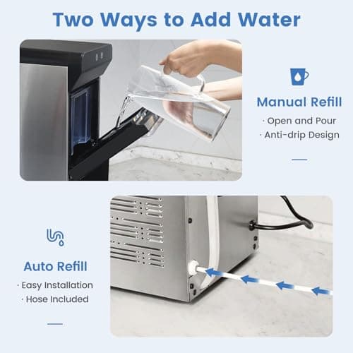 Gevi V2.0 Nugget Ice Maker, 38lbs/24H Countertop Pellet Ice Machine with Self-Cleaning, Energy-Efficient, Chewable Pebble Ice Maker for Home Kitchen, Office, Great Gift — view 4