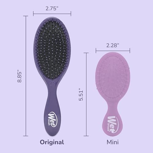 Wet Brush Original Detangler Hair Brush, Amazon Exclusive Purple - Ultra-Soft IntelliFlex Bristles - Detangling Hairbrush Glides Through Tangles For Wet, Dry & Damaged Hair - Women, & Men — view 4