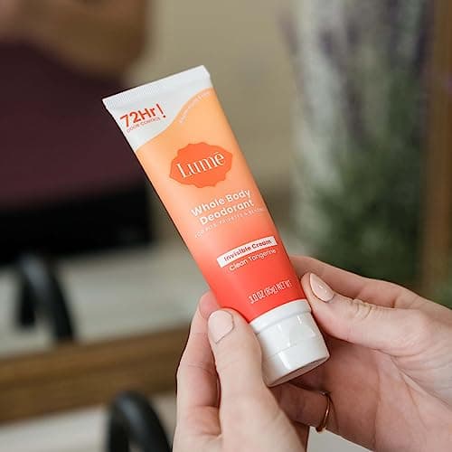 Lume Whole Body Deodorant - Invisible Cream Tube - 72 Hour Odor Control - Aluminum Free, Baking Soda Free, Skin Safe - 3.0 ounce (Clean Tangerine) — view 3