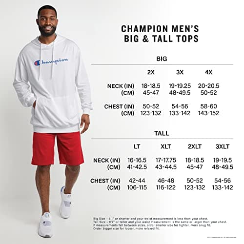 Champion Men's Crewneck Fleece Sweatshirt, Standard Fit, Midweight, C Logo, Available in Regular and Big & Tall, Deep Navy - C Logo, Large Tall — view 7