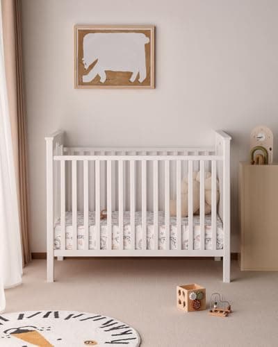 Yoofoss Baby Crib Sheets 2 Pack for Boys and Girls - 52x28 Fitted Crib Sheet Neutral Fits for Standard Crib and Toddler Mattress, Ultra Soft Breathable Microfiber Animal World — view 5