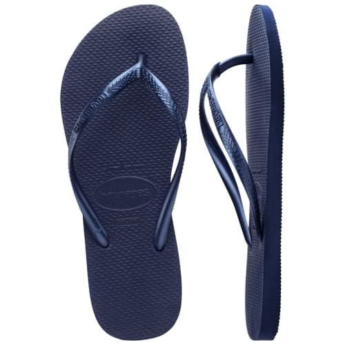 Havaianas Women's Slim Flip Flops Sandals - Navy Blue, 7/8 — view 4