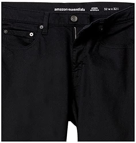 Amazon Essentials Men's Athletic-Fit Stretch Jean, Black, 36W x 32L — view 5