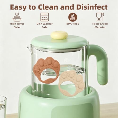 3 Pack Teether Baby Infant Toys, Silicone Teether Ring Toys for Babies — view 5
