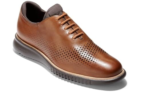Cole Haan Men's 2.Zerogrand Laser Wingtip Oxford, British tan/Java, 10 — view 5