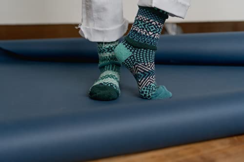 Solmate Socks - Mismatched Crew Socks; Made in USA; Evergreen Medium — view 3