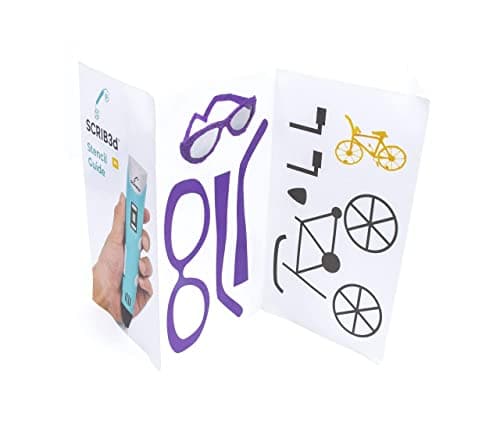 SCRIB3D P1 3D Printing Pen with Display - Includes 3D Pen, 3 Starter Colors of PLA Filament, Stencil Book + Project Guide, and Power Adapter — view 3