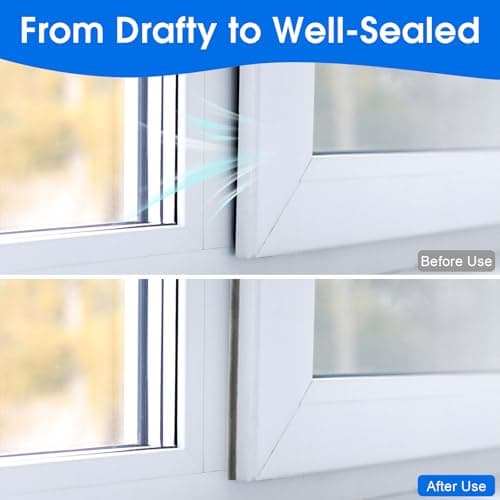 33 Ft Weather Stripping Door Seal, Self-Adhesive Door Insulation Strip — view 4