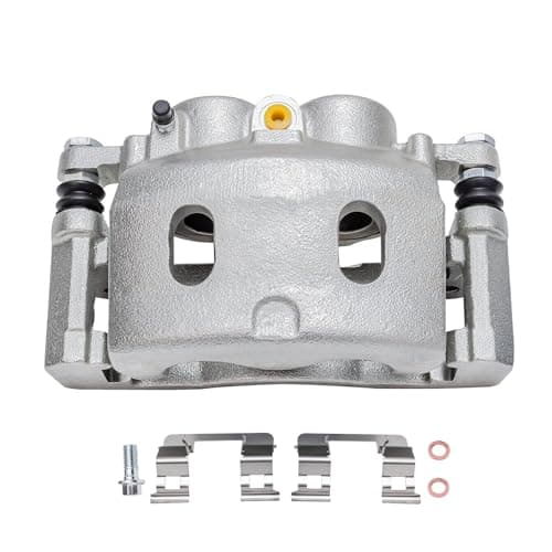 Detroit Axle - Front Brake Calipers for 2005-2008 Chevy Silverado 1500 GMC Sierra 1500, 2007-2008 Suburban Yukon XL 1500 Tahoe Avalanche Cadillac Escalade ESV EXT, Disc Brake Calipers w/Bracket — view 3