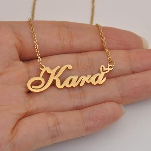 HUAN XUN Harmony Name Necklaces Personalized Stainless Steel Necklace for Women Jewelry for Birthday Anniversary — view 6