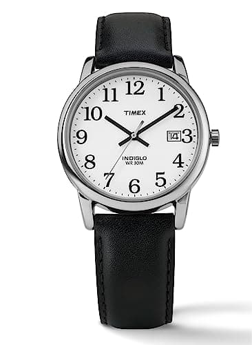 Timex T2H281 Easy Reader 35mm Black Leather Strap Watch — view 5