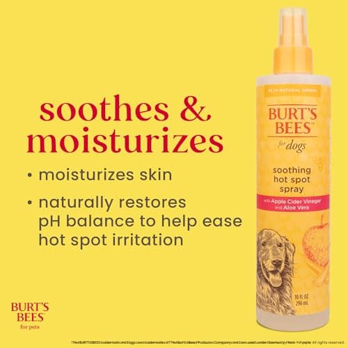 BURT'S BEES FOR PETS Hot Spot Spray with Apple Cider Vinegar and Aloe Vera for Itchy Dogs, 95% Natural Origin Formulas, Itchy Skin Relief, 10 Fl Oz — view 2