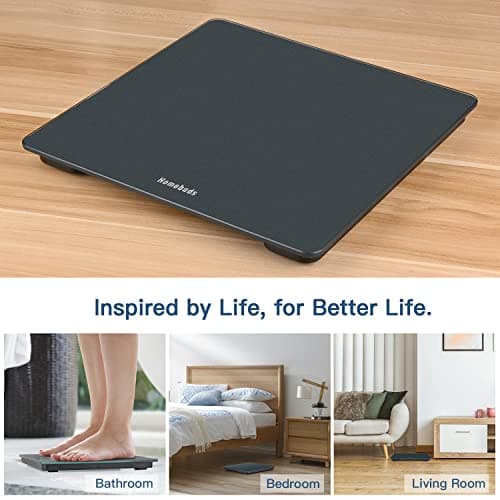 Homebuds Digital Weight Scale, High Precision in 0.1lb by Our Professional Scale Factory Since 2001, Scale Body Weight LED Display and Step-On, 3*AAA Batteries Included, 400lb/182kg, Blue — view 6