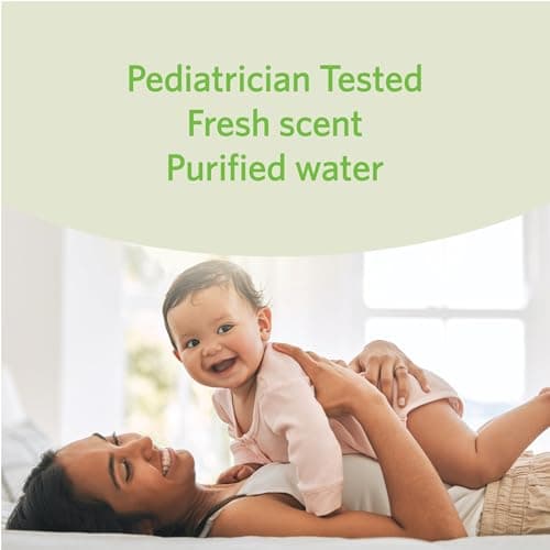 Amazon Elements Baby Wipes, Fresh Scent, Flip-Top Packs, Alcohol-Free, With Cucumber and Aloe, 810 Count, 9 Packs of 90 — view 3