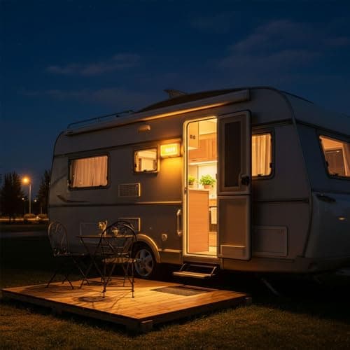 LED RV Exterior Porch Light with Switch, 12V Utility Lighting Fixture, 320 Lumen – Replacement Lamp for RVs, Trailers, Campers & 5th Wheels – White Base with Clear & Amber Lenses — view 6