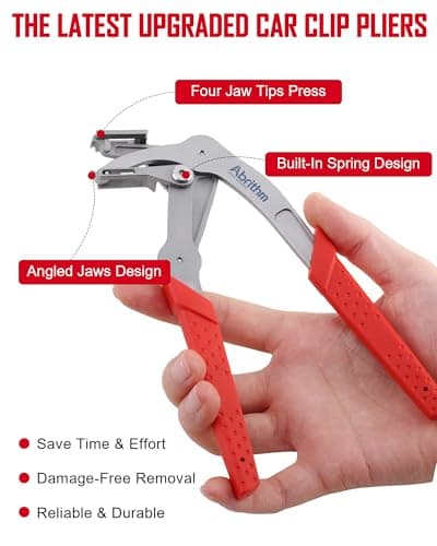 Car Clip Pliers, Professional Auto Clip Removal Pliers Tool, Panel Clip Removal Tool for Automotive Plastic Fasteners, Push Pin & Door Trim Disassembly Without Damage — view 3