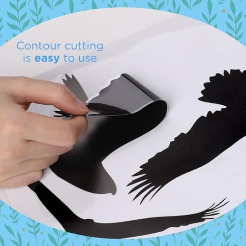 Hianjoo 37 Piece Large Size Anti-Collision Bird Stickers Alert Decals for Preventing Bird Strikes, Black — view 5