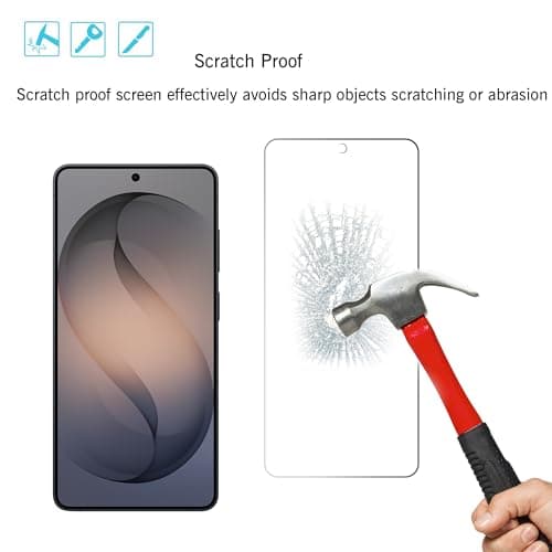 Ailun Glass Screen Protector for Galaxy S26 Ultra [6.9 Inch] 3Pack + 2Pack Camera Lens Tempered Glass Fingerprint Unlock 0.25mm Ultra Clear Anti-Scratch Case Friendly [Not For S26/S26 Plus] — view 2
