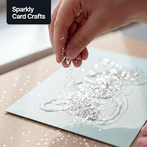 Hemway Craft Glitter White Iridescent 100g Ultrafine Glitter for Crafts — view 5