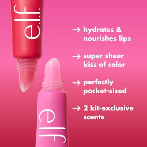 e.l.f. Squeeze Me More Lip Balm Duo, Moisturizing Balm For A Sheer Tint Of Color, Made With Hyaluronic Acid, Vegan & Cruelty-Free, Cherry & Bubblegum — view 4