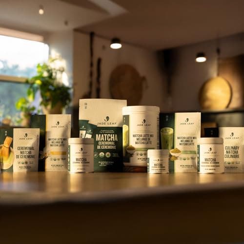 Jade Leaf Matcha Organic Matcha Latte Mix - Lightly Sweet Japanese Matcha Green Tea Powder with Organic Cane Sugar for Café Style Blend, 15 Servings (150g Pouch) — view 9